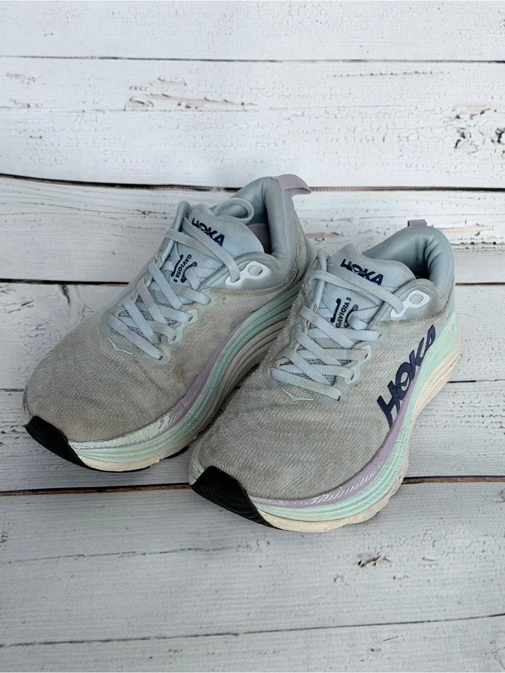 HOKA Gaviota 5 Air Blue Sunlit Ocean Stability Shoes - Women's Size 7